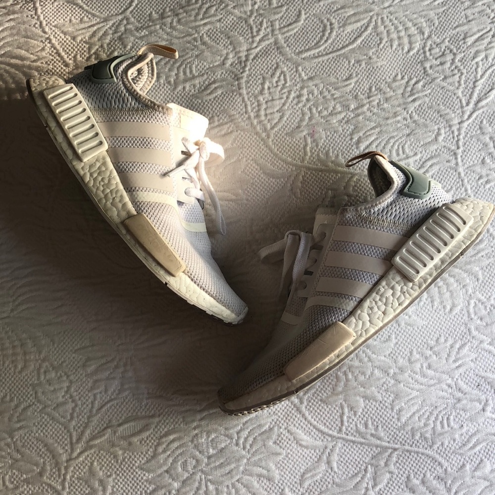 White Adidas NMDs